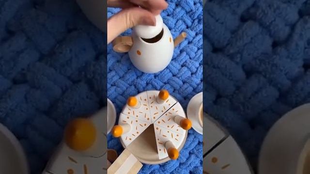 Набор детской посуды из дерева 20 шт. для девочки и мальчика