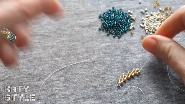 МК. Цепочка из бисера. Tutorial. DIY. Beading.