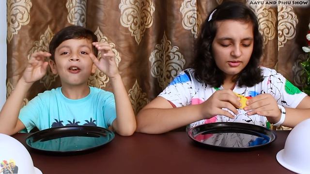 SQUISHY VS REAL FOOD CHALLENGE  Funny Eating Challenge Aayu and Pihu Show