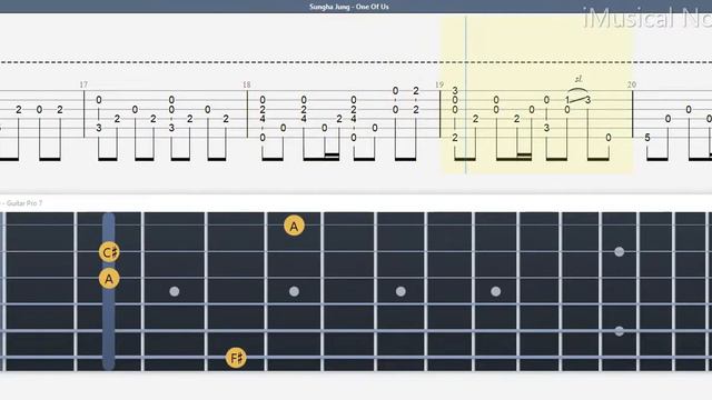 Guitar TAB (Sungha Jung) One Of Us - Joan Osborne | Tutorial / Sheet / Lesson #iMn