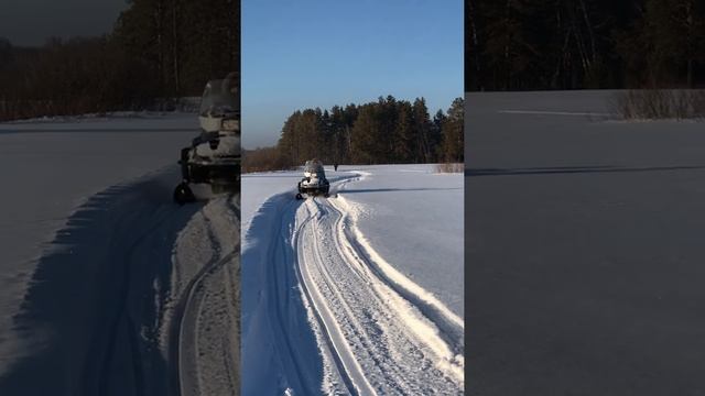 Гоняю на снегоходе yamaha