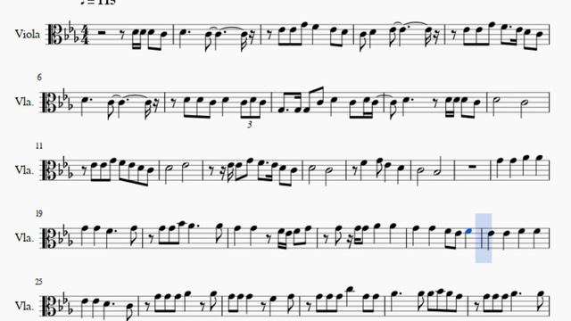 Viola Sheet Music: How to play Derniere Danse by Indila