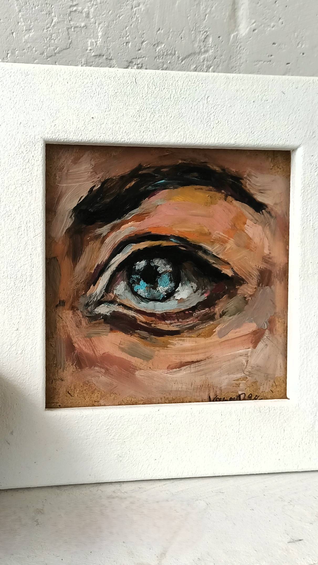 Миниатюра картина Глаз женщины 15х15 см
