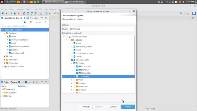 ? Crear DIAGRAMA Entidad Relación en DBeaver, MySql