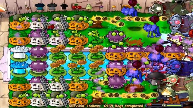 Threepeater Cobless in Survival Pool Endless  Plants Vs. Zombies  6400 Flags