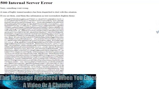 Solving YouTube 500 Internal Server Error | What really happened |