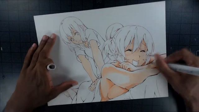 Shokugeki no Soma - Drawing Erina and Hisako
