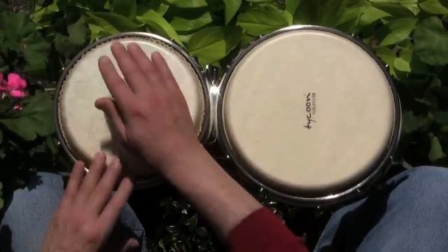 How to play a funky drumset groove on bongos--a lesson for beginners