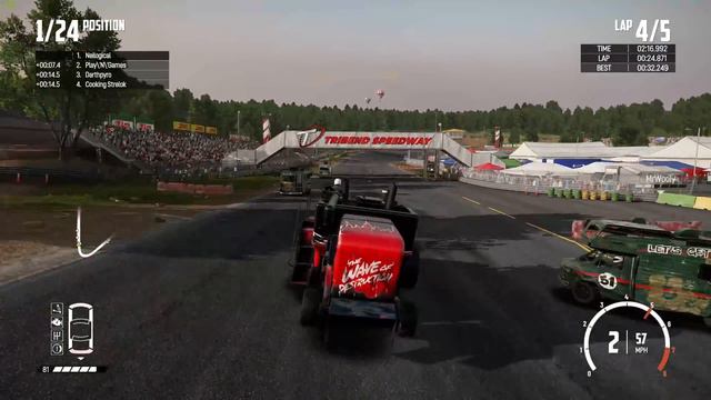 The HELL HARVESTER Vs Lawnmowers! Complete Destruction! NEW VEHICLE! - Wreckfest