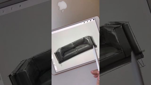 Скетч дивана в маркерной технике «Быстрый скетч»| Procreate на IPAD