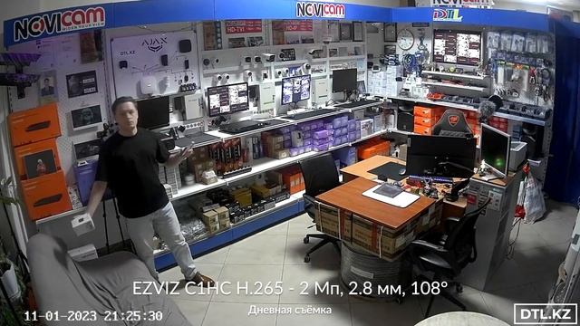 Пример видео EZVIZ C1HC H.265 - внутренняя IP камера Wi-Fi - 2 Мп, 2.8 мм, 108°, до 256 ГБ, ИК 12 м