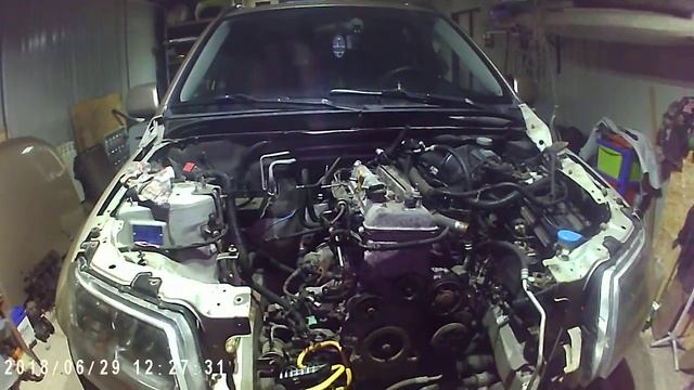 снятие мотора Сузуки Гранд Витара 2.0 часть 2