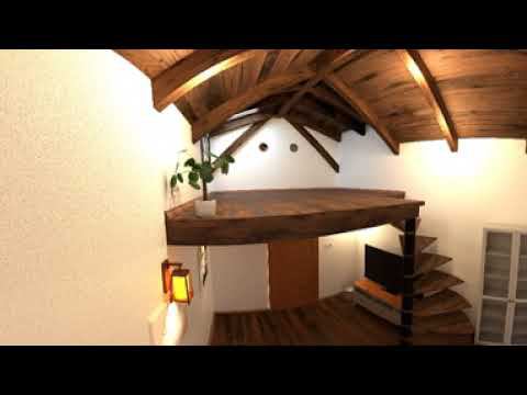 Attic interior - 360 video (Blender 3.1) / Blender VR