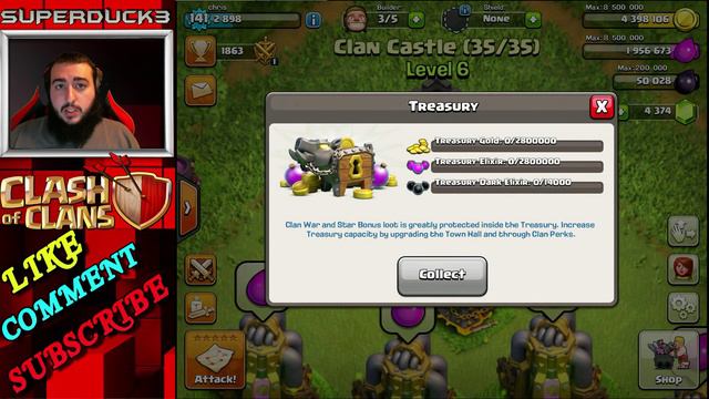 NEW TREASURY  LOOT CART UPDATE CLASH OF CLANS !