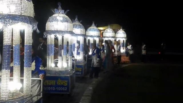 Raja Band LUDHIANA.. Tajmahal Light & 6 Wheel Flower Baggi..AT SONA GRAND..
