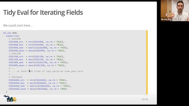 'Tidy Eval' in R for Munging UDS Data - Data Core Webinar - July 31, 2019
