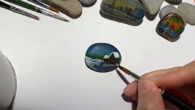 ROCK ART - Paint On Rocks With Just One Brush And Acrylic - Vẽ trên đá  QuynhVT