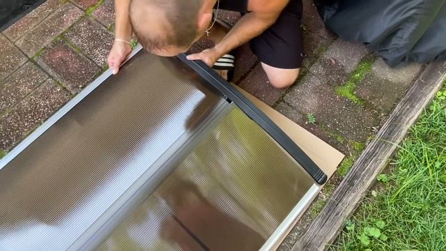 How to setup & install the Amazon/eBay Front Door/Window/Patio Cover Awning -UV Protector + review