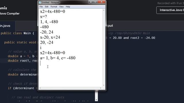Java Program to Find all Roots of a Quadratic Equation in Tamil | Code explanation | Debugging |