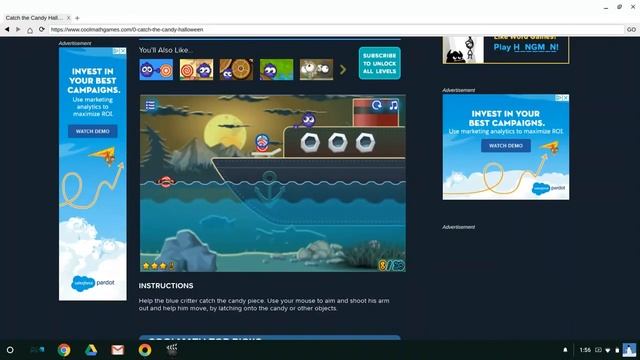 Catch the candy halloween: Play it now on cool math games