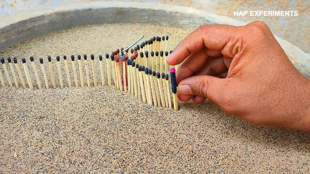 Matchstick Chain Reaction Domino Vs Jelly Crackers Amazing Experiment 😱Diwali crackers ,Diwali stas
