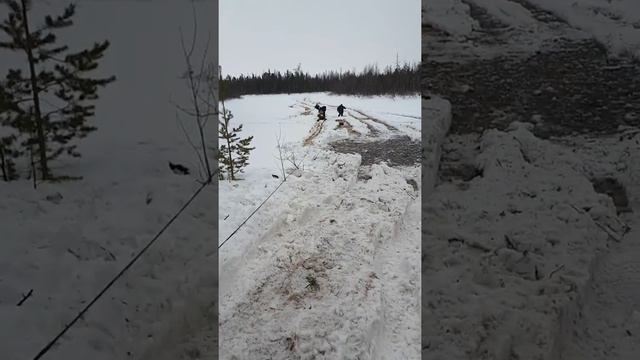 Спасение снегохода