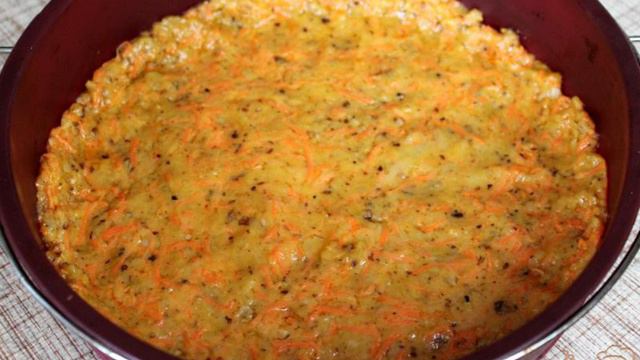 Морковный пирог с грушевым повидлом