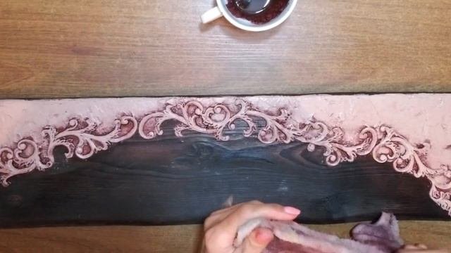 Дерево  шпатлёвка. Панно. DIY.  Panel made of wood and putty.
