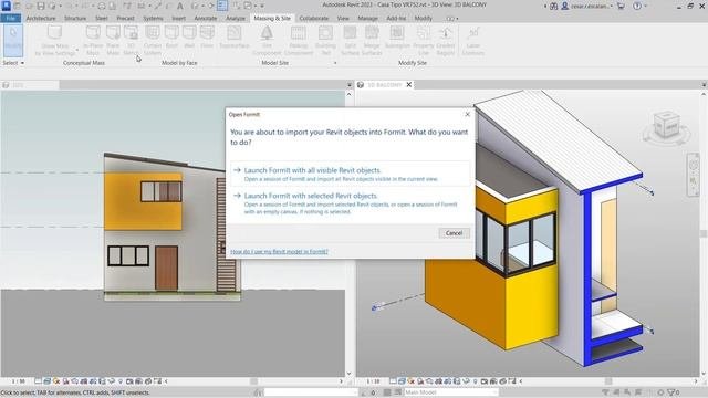 Revit 2023: Interoperability with FormIt Pro