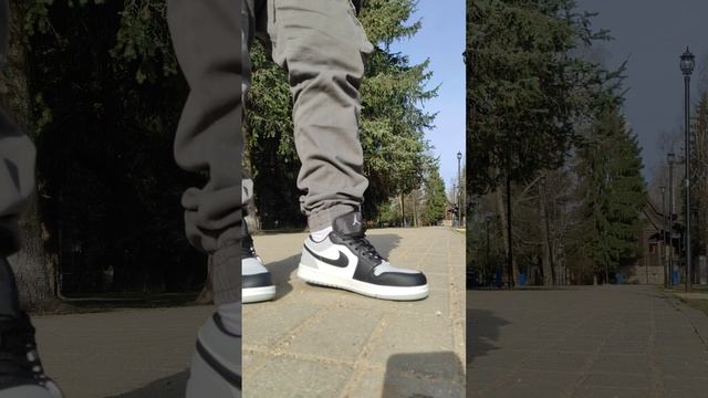 Nike Air Jordan 1 низкие серые