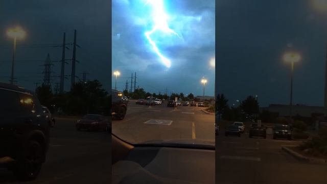 Thunderstorm with lightning discharge