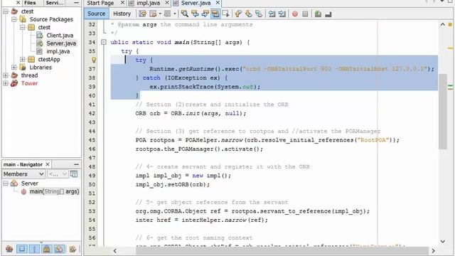 Java CORBA Example - مثال جافا كوربا
