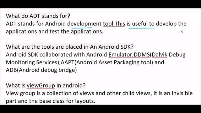 Android Interview Questions 2020 for Freshers | Android Interview Questions and Answers Part 1