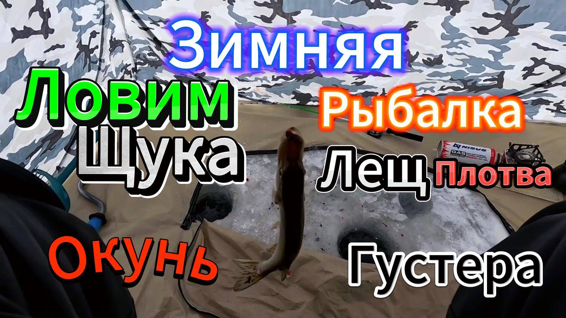 ЛОВИМ ЛЕЩА ГУСТЕРА ОКУНЬ ЩУКА ПЛОТВА-4 выход на Зимнею Рыбалку =Ловим Леща Густера Щуку