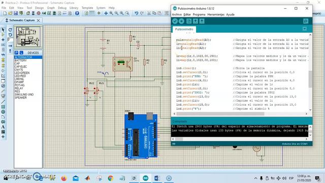 Oximetro de Pulso Con Arduino y Proteus