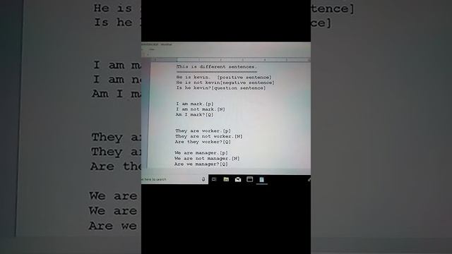 SIMPLE ENGLISH GRAMMAR present tense positive/Negative/Question sentence