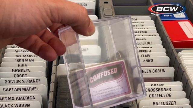Marvel Champions TCG Organized in a BCW 3,200 ct. Card Bin