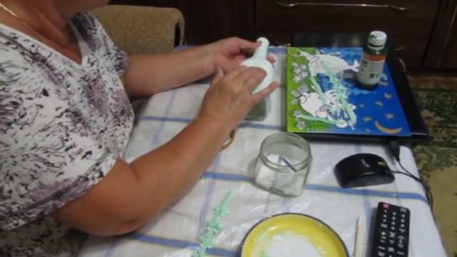 Декупаж бутылки "НЕЖНЫЕ БАБОЧКИ"