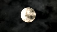 Plane flying in Front of a Full June Moon - Nikon Coolpix P900