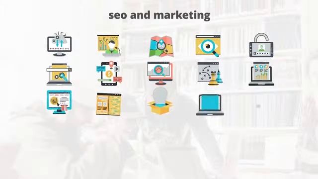 SEO And Marketing - Flat Animation Icons After Effects Templates