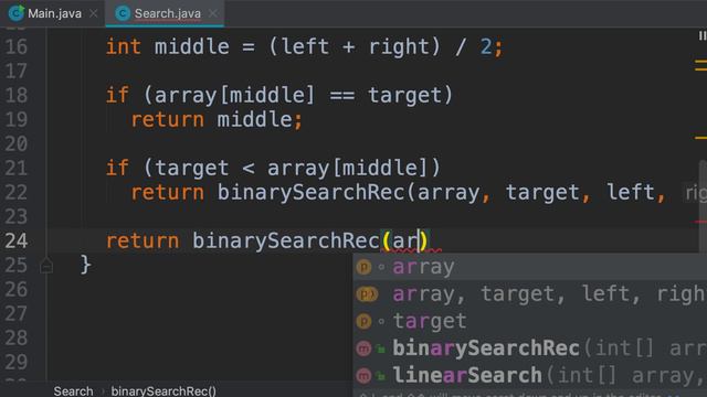 5- Binary Search- Recursive Implementation