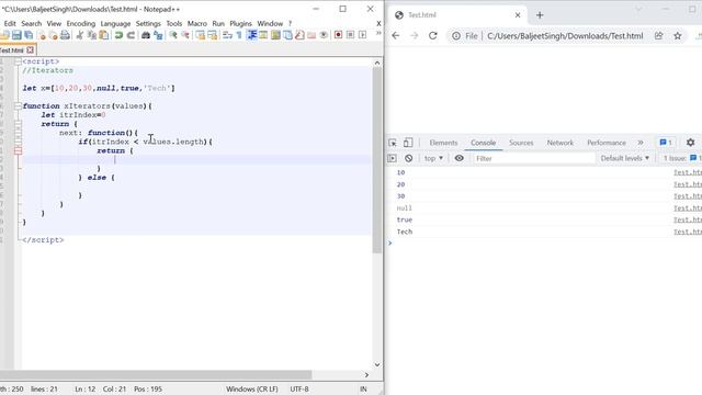 #24 - Iterators in ES6 | ES6 Tutorial in Hindi | Iterators in Javascript in Hindi