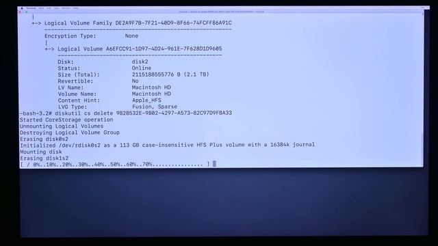 Reset a Fusion Drive