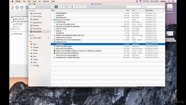 Kali Linux Live USB on a MacBook Pro part 1