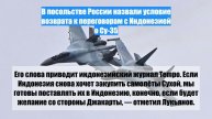 В посольстве России назвали условие возврата к переговорам с Индонезией о Су-35