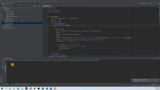 Preview - Capture Text from Web cam - Python - OpenCV