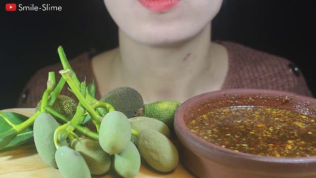 ASMR (Makan Rujak TONGTOLANG Nangka) Young Jackfruit with Spicy Sauce.