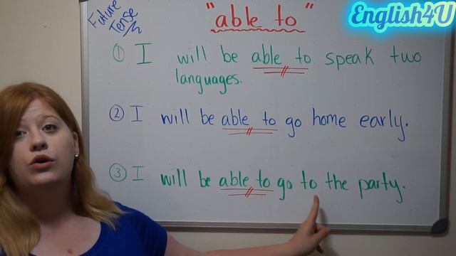 English conversation - "able to" (Future Tense) + FREE QUIZ