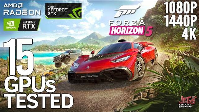 Forza Horizon 5 tested in 15 GPUs benchmark test!