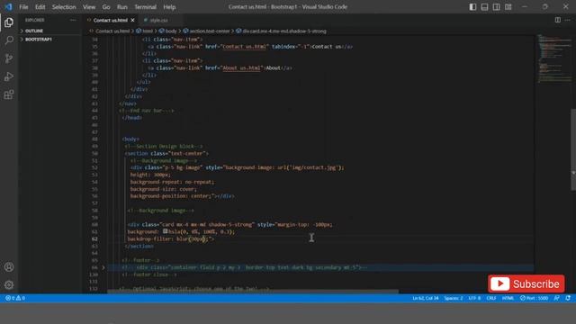 Bootstrap 5 Responsive Contact Form Design | bootstrap Contact us page | part #3 #bootstrap #css